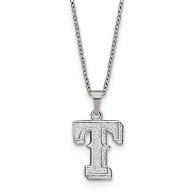 MLB Texas Rangers Pendant with 2 inch Extender Necklace Stainless Steel ST516RAN, MPN: ST516RAN, 19…