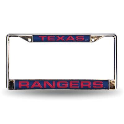 MLB Texas Rangers Blue Laser Chrome Car License Plate Frame GC7037, MPN: GC7037, 94746402969