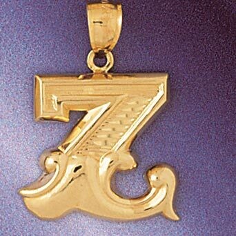 Dazzlers Jewelry Initial Z Pendant Necklace Charm Bracelet in Yellow, White or Rose Gold 9577z, MPN…