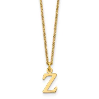 Letter Z Initial Pendant with Chain 14k Gold Cutout XNA727Y/Z, MPN: XNA727Y/Z, 191101672590