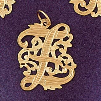 Dazzlers Jewelry Initial Z Pendant Necklace Charm Bracelet in Yellow, White or Rose Gold 9557z, MPN…