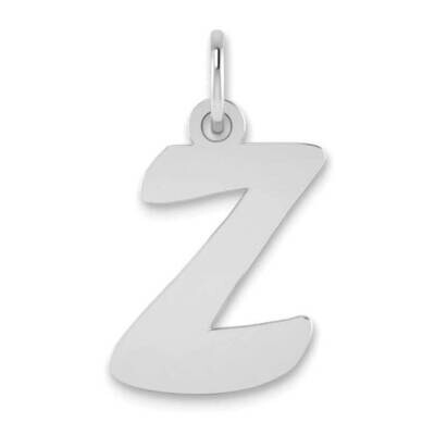 Script Letter Z Initial Pendant 14k White Gold Polished YC1438WZ, MPN: YC1438WZ, 196904077368