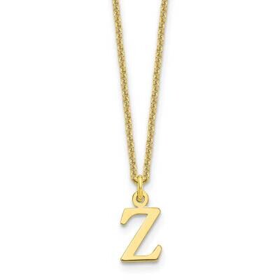 Cutout Letter Z Initial Necklace 10k Gold 10XNA727Y/Z, MPN: 10XNA727Y/Z,