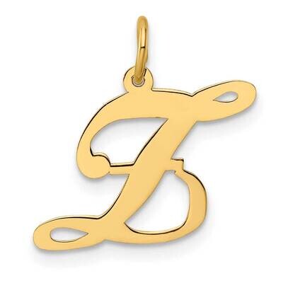 Medium Fancy Script Initial Z Charm 14k Gold YC652Z, MPN: YC652Z, 883957222141