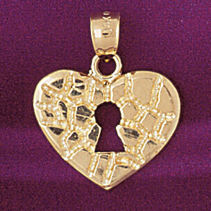 Dazzlers Jewelry Lock Pendant Necklace Charm Bracelet in Yellow, White or Rose Gold 7119, MPN: DZ-7…