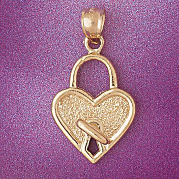 Dazzlers Jewelry Lock Pendant Necklace Charm Bracelet in Yellow, White or Rose Gold 7118, MPN: DZ-7…