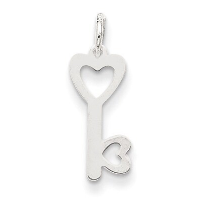 Heart-Shaped Key &amp; Lock Charm 14k White Gold XCH530, MPN: XCH530, 886774257204