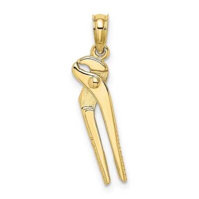 3-D Moveable Locking Wrench Charm 10k Gold 10K7220, MPN: 10K7220,