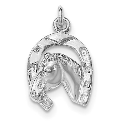 Horse Pendant Sterling Silver Polished QC8646, MPN: QC8646, 191101360466
