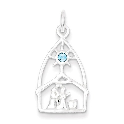 Stellux Crystal Nativity Charm Sterling Silver QC5262, MPN: QC5262, 883957912639