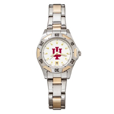 Indiana University All-Pro Women&#39;s Two-Tone Watch with Bracelet IU154