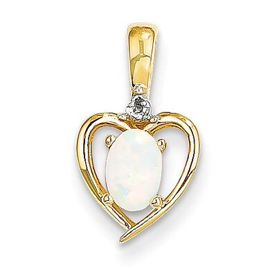 Diamond &amp; Genuine Opal Pendant 14k Gold XBS509, MPN: XBS509, 883957414041