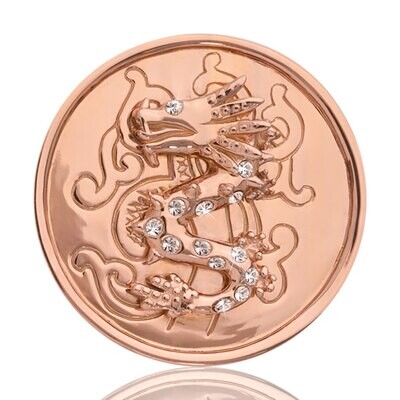 Nikki Lissoni Chinese Dragon Rose Gold Plated 33mm Coin C1019RGM, MPN: C1019RGM, 8718627460580