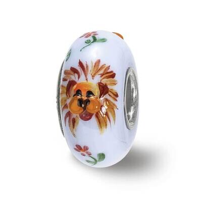 Lions, Purple Glass Bead Sterling Silver Hand Painted QRS4001, MPN: QRS4001, 19727662071