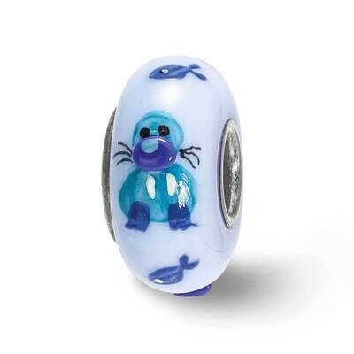 Walrus, Purple Glass Bead Sterling Silver Hand Painted QRS4002, MPN: QRS4002, 19727662095