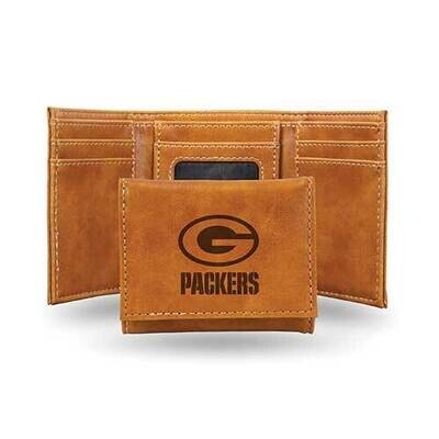 NFL Green Bay Packers Brown Faux Leather Trifold Wallet GC7767, MPN: GC7767, 767345536044