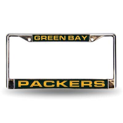NFL Green Bay Packers Green Laser Chrome Car License Plate Frame GC7081, MPN: GC7081, 94746402488
