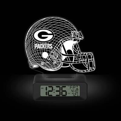 Game Time Green Bay Packers LED 3D Illusion Alarm Clock GM25317-GB, MPN: GM25317-GB, 81006814103