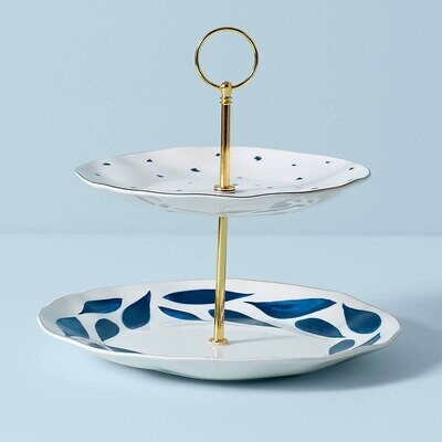 Lenox Blue Bay 2 Tiered Server 890202, MPN: 890202, 882864856555