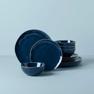 Lenox Bay Colors 12 Piece Set Dinnerware Blue 894887, MPN: 894887, 194372025850
