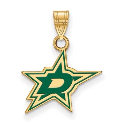 Dallas Stars Small Enamel Pendant Gold-plated Sterling Silver GP019STA, MPN: GP019STA, 191101152689