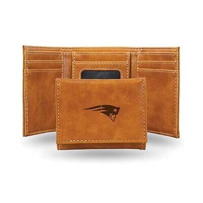 NFL New England Patriots Brown Faux Leather Trifold Wallet GC7785, MPN: GC7785, 767345536075