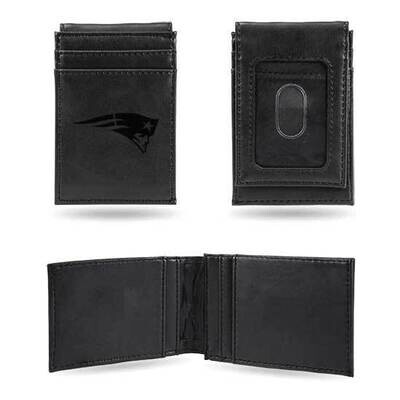 NFL New England Patriots Black Faux Leather Front Pocket Wallet GC7538, MPN: GC7538, 767345895899