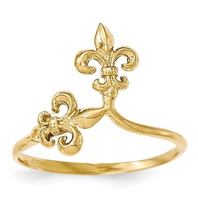 Fleur De Lis Ring 14k Gold Polished K5768, MPN: K5768, 191101454615