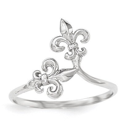 Polished Fleur De Lis Ring 14k white Gold K5769, MPN: K5769, 191101457272