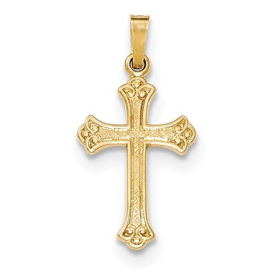 Fleur de lis Cross Pendant 14k Gold Polished XR1447, MPN: XR1447, 886774619736