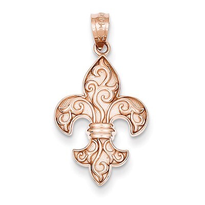 Fleur de lis Pendant 14k Rose Gold C4490, MPN: C4490, 886774617251