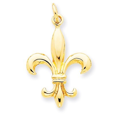 Fleur de Lis Charm 14k Gold A2532, MPN: A2532, 883957897455
