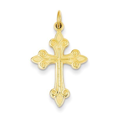 Fleur De Lis Cross Pendant 14k Gold C1957, MPN: C1957, 883957247649
