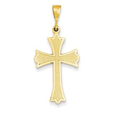 Fleur De Lis Cross Pendant 14k Gold C1955, MPN: C1955, 883957247663