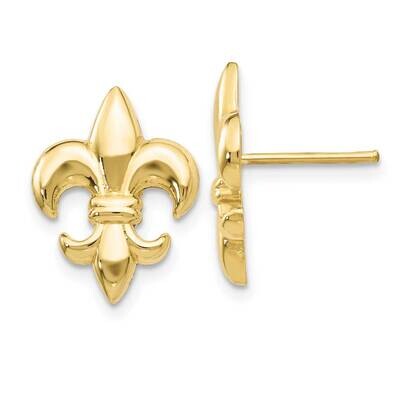 Small Fleur-De-Lis Earring 10k Gold 10TE619, MPN: 10TE619, 191101565816
