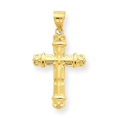 Fleur de Lis Cross Pendant 10k Gold 10C1118, MPN: 10C1118, 886774019819