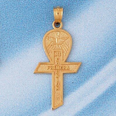 Dazzlers Jewelry Primera Cross Pendant Necklace Charm Bracelet in Yellow, White or Rose Gold 7710, …