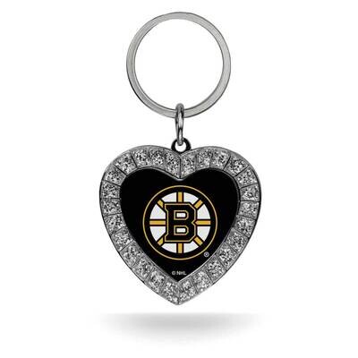 NHL Boston Bruins Rhinestone Heart Key Ring GC7964, MPN: GC7964, 94746940393