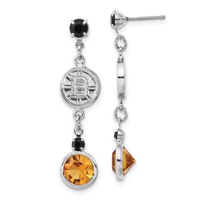 NHL Boston Bruins Crystal Dangle Earrings BRI065ER-CR
