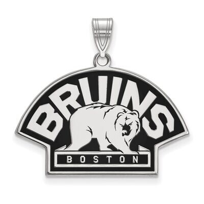 Boston Bruins Large Enamel Pendant Sterling Silver SS043BRI, MPN: SS043BRI, 886774748658