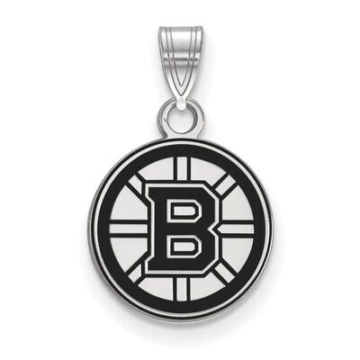 Boston Bruins Small Enamel Pendant Sterling Silver SS028BRI, MPN: SS028BRI, 886774748139