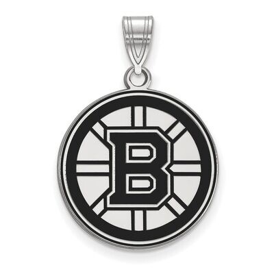 Boston Bruins Large Enamel Pendant Sterling Silver SS029BRI, MPN: SS029BRI, 886774748191