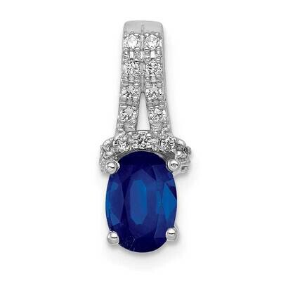 1/10ct. Diamond &amp; .75 Sapphire Pendant 14k White Gold PM5249-SA-010-WA, MPN: PM5249-SA-010-WA, 8839…