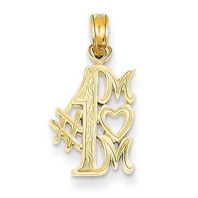 #1 Mom Pendant 14k Gold D3928, MPN: D3928, 637218026135
