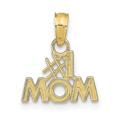 #1 Mom Pendant 10k Gold Polished 10K9595, MPN: 10K9595,