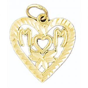 Dazzlers Jewelry Mom Pendant Necklace Charm Bracelet in Yellow, White or Rose Gold 9759, MPN: DZ-97…