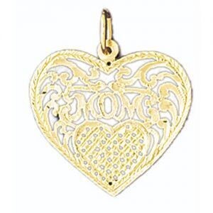 Dazzlers Jewelry Mom Pendant Necklace Charm Bracelet in Yellow, White or Rose Gold 9758, MPN: DZ-97…