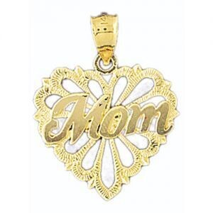 Dazzlers Jewelry Mom Pendant Necklace Charm Bracelet in Yellow, White or Rose Gold 9753, MPN: DZ-97…