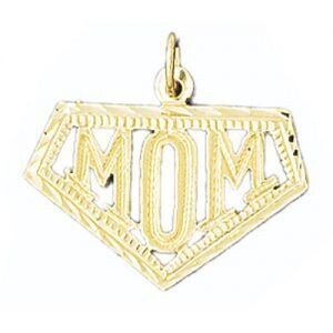 Dazzlers Jewelry Mom Pendant Necklace Charm Bracelet in Yellow, White or Rose Gold 9738, MPN: DZ-97…