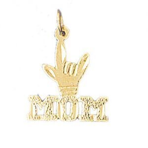 Dazzlers Jewelry Mom Pendant Necklace Charm Bracelet in Yellow, White or Rose Gold 9707, MPN: DZ-97…